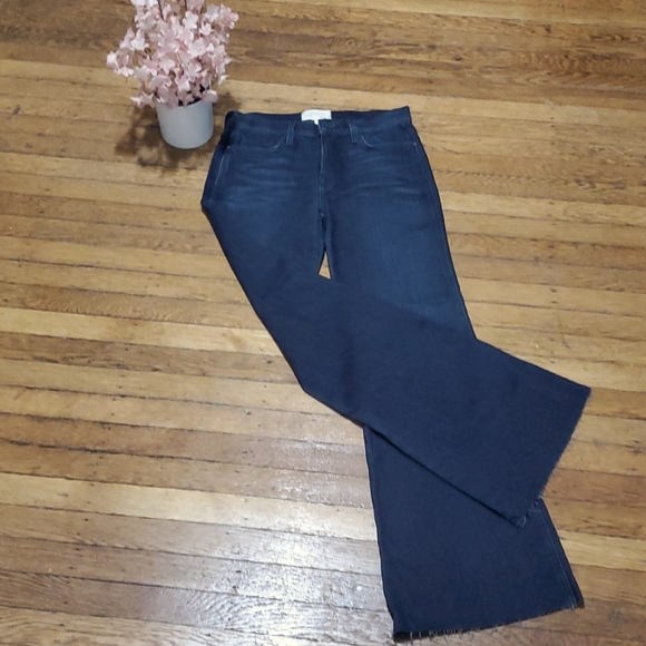 Current/Elliott Denim - Current/Elliott Ladies Dark Rinse Wide Leg Retro Jeans, size 0